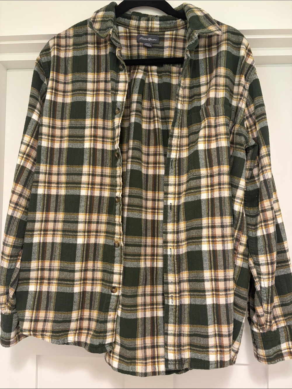 Eddie Bauer 100% Cotton Flannel Button-Down Shirt